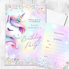 Unicorn party invitations for sale  WIDNES