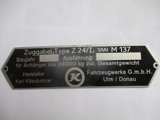 Typenschild schild kässbohrer gebraucht kaufen  Goch