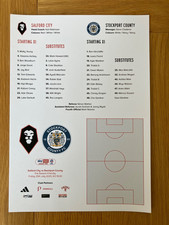 Folha de equipe A4 amigável pré-temporada Salford City v Stockport County 25 de julho de 2025 comprar usado  Enviando para Brazil