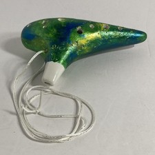TNG Flauta Ocarina Cerâmica Feita à Mão 12 Furos em Alto C Pintada à Mão Azul Verde AC comprar usado  Enviando para Brazil