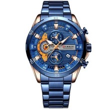 Relógio de pulso masculino curren cronógrafo impermeável marca de luxo aço inoxidável esporte comprar usado  Enviando para Brazil