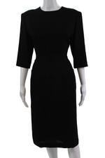 Vestido justo Paco Rabanne feminino manga longa sólido midi preto tamanho M comprar usado  Enviando para Brazil