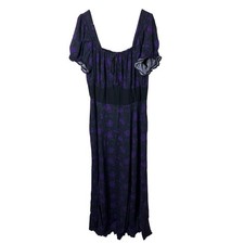 Vestido maxi Cosmic Aura preto roxo rosa gola quadrada tamanho 2X comprar usado Vestido maxi Cosmic Aura preto roxo rosa gola quadrada tamanho 2X comprar usado  Enviando para Brazil