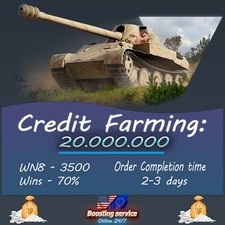 WORLD OF TANKS [ CREDIT FARMING 20.000.000 ] WN8 3500  2-3 DAYS  EU | NA comprar usado  Enviando para Brazil