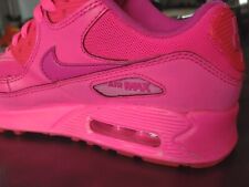 Tênis raro Nike Air Max 90 couro rosa fluorescente tamanho EUR 38/Reino Unido 5/EUA 5,5 comprar usado  Enviando para Brazil