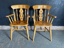 Farmhouse pine chairs for sale  STAFFORD