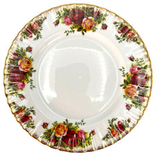 Royal Albert Old Country Roses Lancheira Iniciante Floral Ouro Osso China 8" comprar usado  Enviando para Brazil