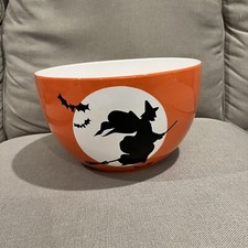 Usado, Caixa e cano grande tigela de doces de Halloween bruxa voadora 10 polegadas comprar usado  Enviando para Brazil