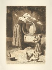 Breton courtyard etching for sale  Hartford