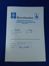 Alter garantieschein ddr gebraucht kaufen  Oderwitz