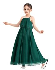 Usado, Vestido de verão florista de chiffon vestido de babado de chiffon vestido de noiva para meninas comprar usado  Enviando para Brazil