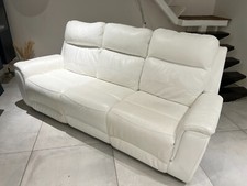 Canapé cuir blanc d'occasion  Le Fousseret