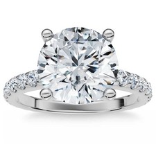 Anel de noivado de ouro 14k com diamante certificado 3,40 quilates cultivado em laboratório comprar usado  Enviando para Brazil