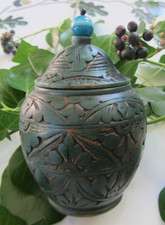 Carved wooden herb for sale  BIDEFORD