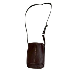 Bolsa tiracolo de couro marrom etíope – Bolsa satchel com aba fina e alça ajustável, usado comprar usado  Enviando para Brazil