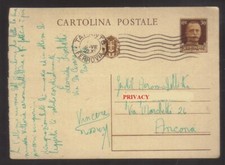 9187 cartolina postale usato  Ancona