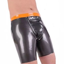 Shorts boxer masculino látex/borracha roupa íntima masculina roupa exótica novidade 0,4 mm comprar usado  Enviando para Brazil