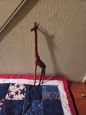 giraffe wood 18 tall carved for sale  Fitchburg