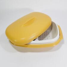Servidor a vapor vintage TUPPERWARE Harvest Gold retrô microondas vegetais e arroz comprar usado  Enviando para Brazil