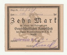 Beleg gewerkschaftlicher kampf gebraucht kaufen  Greding