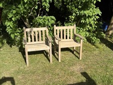 Teak garden chairs for sale  NORWICH