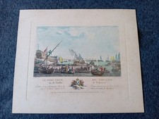 Rare gravure aquarellée d'occasion  Brest