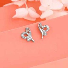 Brincos de diamante simulado de corte redondo folheados a ouro branco 14k 1,20 ct, usado comprar usado  Enviando para Brazil