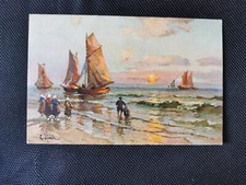 Cpa boat illustration d'occasion  Expédié en Belgium