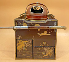 Conjunto para fumar laca Edo japonesa qualidade museu comprar usado  Enviando para Brazil