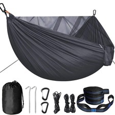 Portable Quick Setup Hammock with Mosquito net Travel Outdoor Camping Hammock Ha comprar usado  Enviando para Brazil