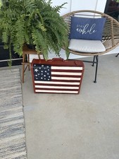 Mala antiga pintada à mão bandeira americana única Samsonite comprar usado  Enviando para Brazil