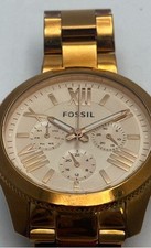 Relógio feminino Fossil 41mm WR100M AM4511 cronógrafo tom ouro rosa aço inoxidável comprar usado  Enviando para Brazil