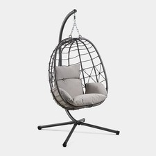 Foldable grey rattan for sale  STOCKPORT