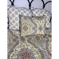 Conjunto de edredom Nina Home By Nina Campbell paisley mandala reversível completo/rainha comprar usado  Enviando para Brazil