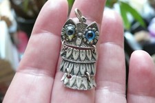Vintage silver owl for sale  LONDON