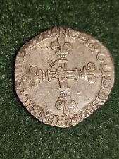 Usado, Moeda, França, Henri III, 1/4 Ecu, 1589, Prata Paris, Gado Excelente Grau B35 comprar usado  Enviando para Brazil