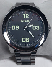 Nixon Take Charge The Corporal 100 M 48mm preto aço inoxidável *bateria nova* comprar usado  Enviando para Brazil