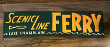 Usado, Adesivo de papel antigo Scenic Line Ferry Lake Champlain NY Vermont comprar usado  Enviando para Brazil