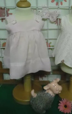 Robe Vêtement vintage année 1950 fille 6 Mois été robe rose fleurs Brodé TOTS comprar usado  Enviando para Brazil
