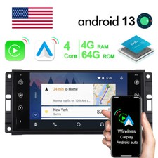 RÁDIO DE CARRO ESTÉREO GPS CARPLAY PARA JEEP WRANGLER/ILIMITADO DODGE RAM CHRYSLER 32G comprar usado  Enviando para Brazil