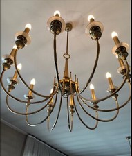 Lampadario ottone bracci usato  Milano