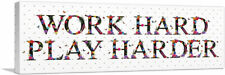 Artcanvas work hard for sale  Niles