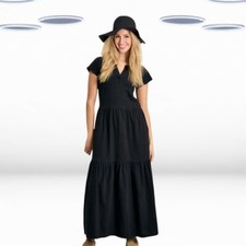 Usado, Vestido feminino de algodão em camadas de jersey manga curta Ex Jules azul marinho comprar usado  Enviando para Brazil