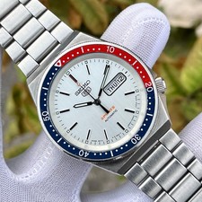 Vintage Seiko 5 Mergulhadores Esportivos Moldura Automática Pepsi Relógio Masculino Japão 6309-8360, usado comprar usado  Enviando para Brazil