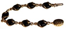 Fantástico SWAROVSKi assinado impecável cristal preto fecho dourado pulseira Lote 562 comprar usado  Enviando para Brazil