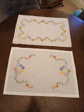 Vintage embroidered tray for sale  SWANSEA