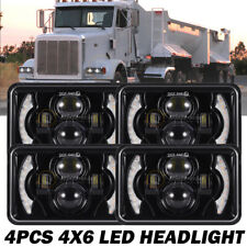 Faróis de LED 4x6" alta/baixa para Freightliner FLD120 1988-2010 FLD112 Classic, usado comprar usado  Enviando para Brazil