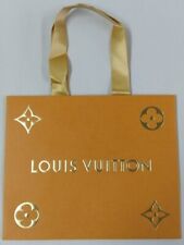 Bolsa de compras de papel autêntica LOUIS VUITTON 8,5” x 7” X 4,5” pequena fita dourada comprar usado  Enviando para Brazil