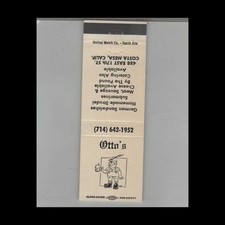 Matchbook cover otto for sale  Raymond