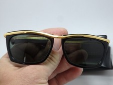 ÓCULOS DE SOL OLÍMPICO RETANGULAR VINTAGE B&L RAY BAN PRETO/DOURADO comprar usado  Enviando para Brazil
